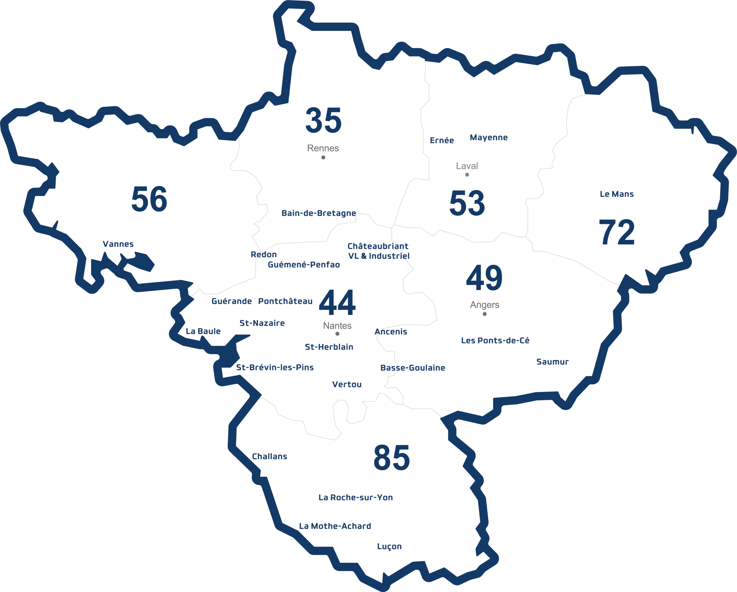Carte des agences SOFRAP
